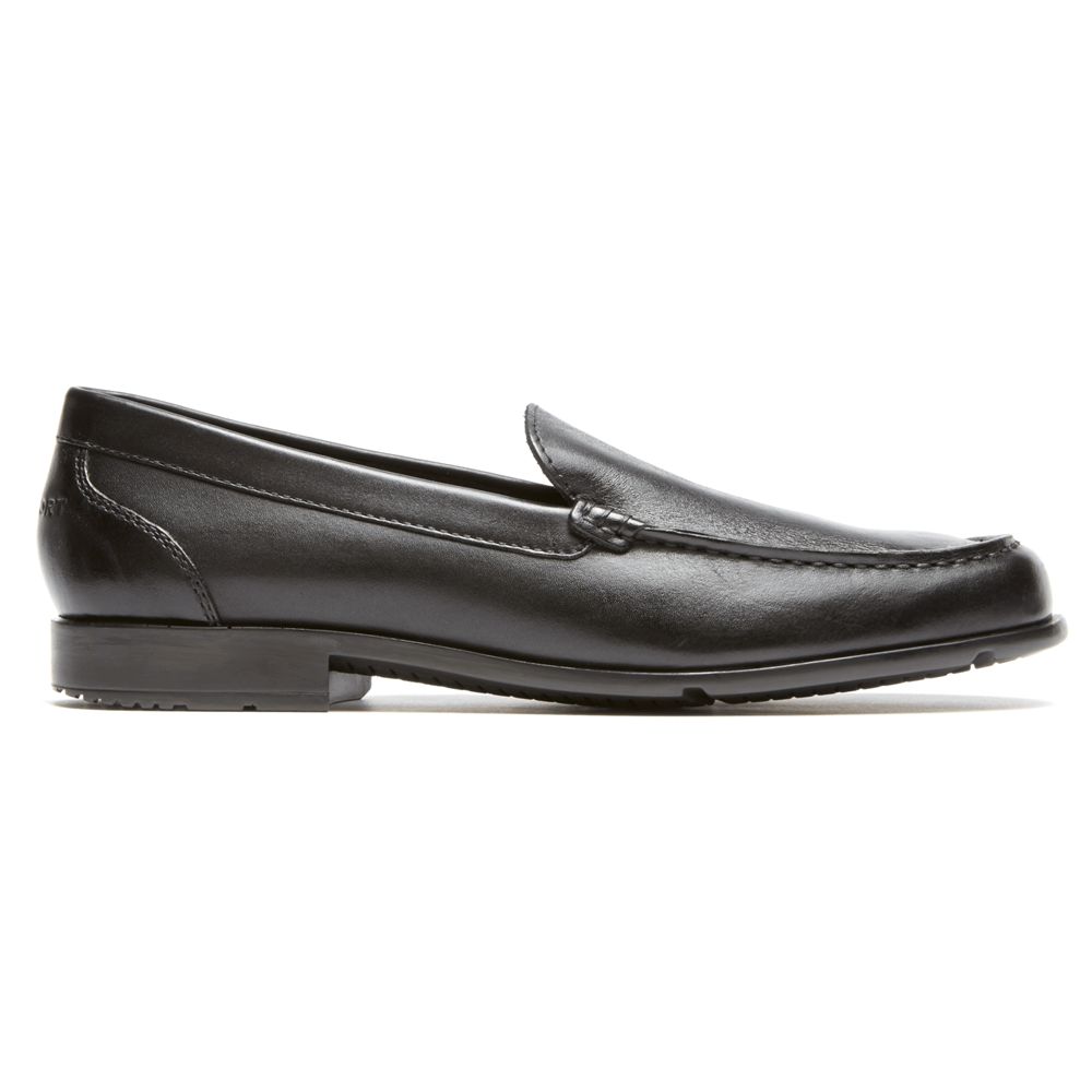 Rockport Canada Classic Venetian Slip-Ons - Mens Loafers Black (UGH829145)